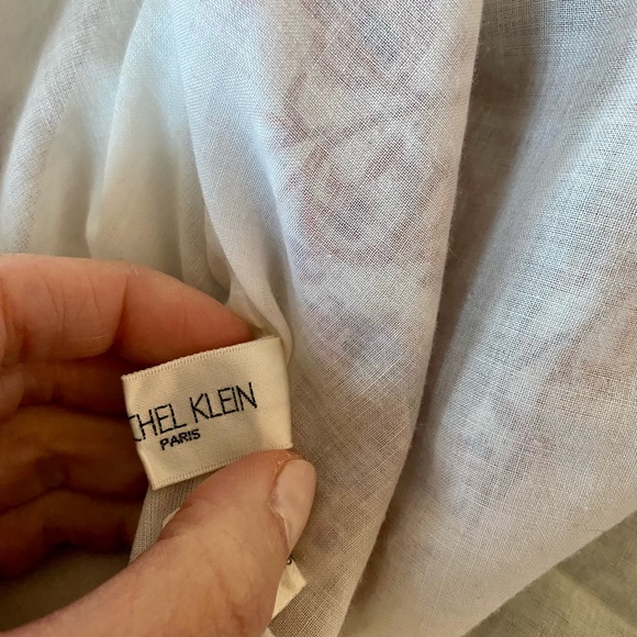 Michel Klein Paris babydoll waist floral dress size medium - Picture 6 of 8